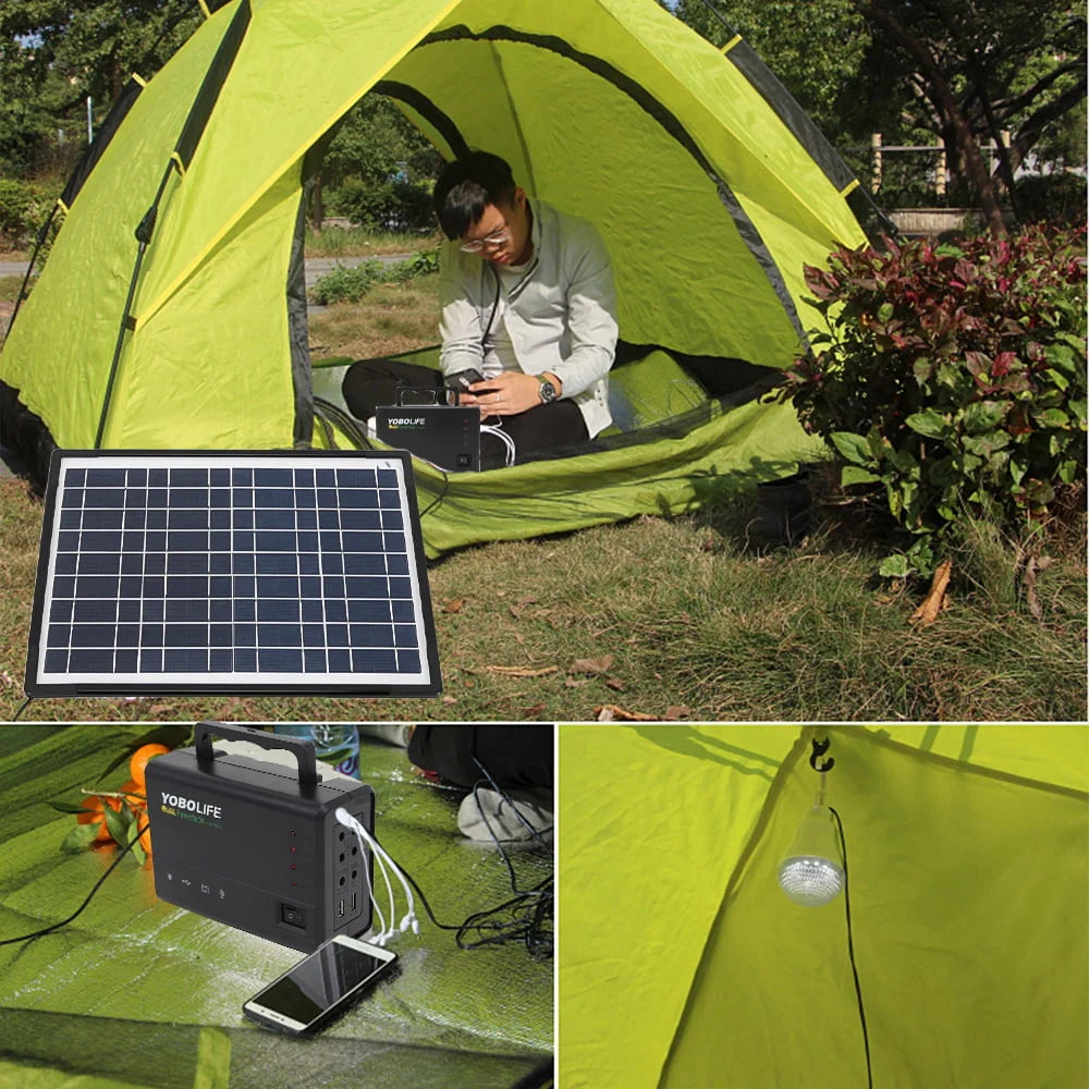 Portable Solar Power Station with 4 LED J997