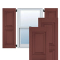 18 in. x 36 in. Real Wood Raised Panel Shutters Pair S747563