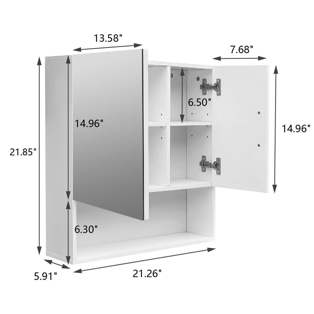 White Wall Mount Bathroom Cabinet K9832
