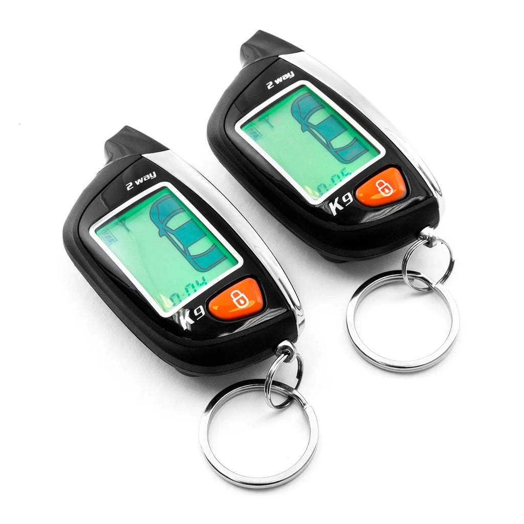 2-Way Car Alarm Security Alarm with LCD Status Display and Remote Engine Start X980
