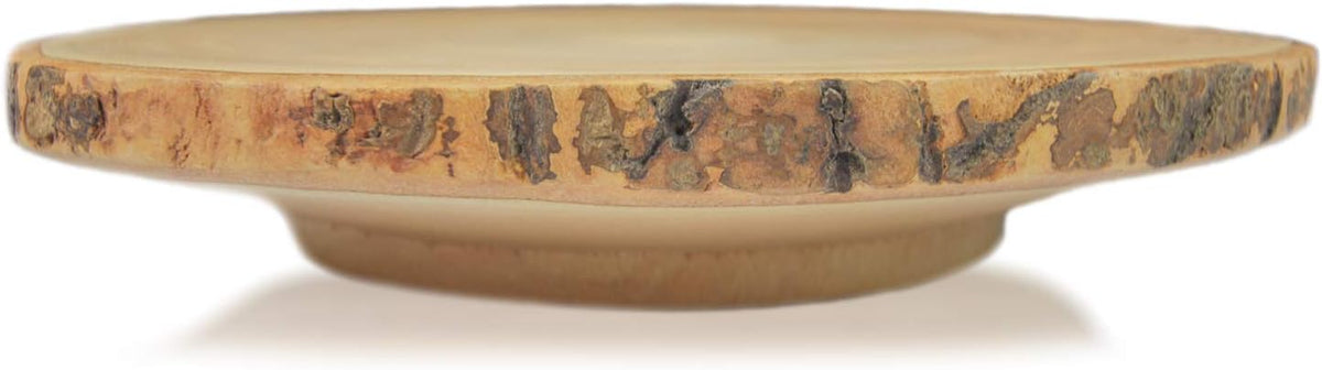 Circular Wood Cake and Pie Stand with Bark C548833
