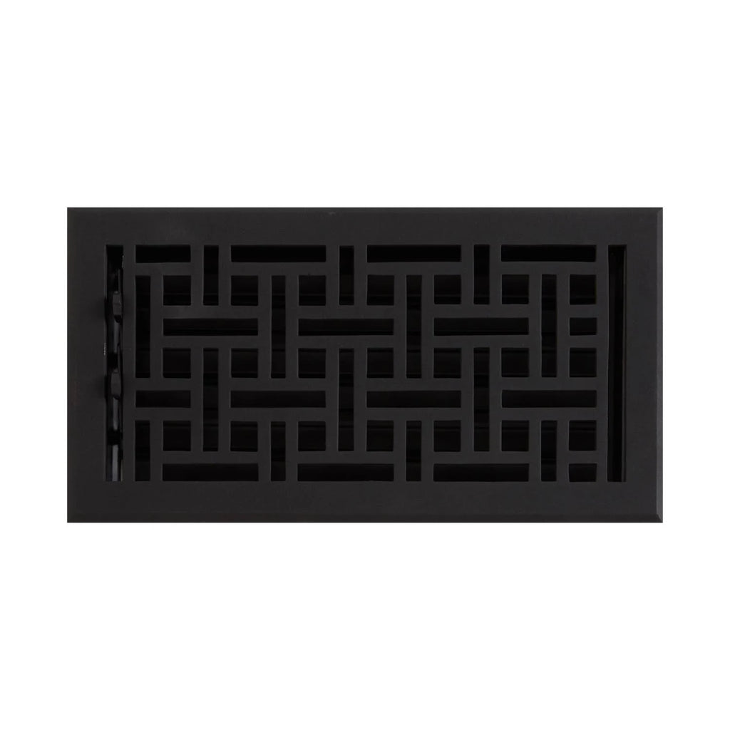 Wicker Style Cast Iron Floor Register N9558