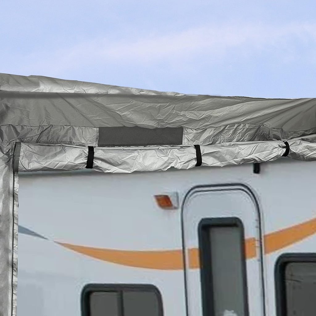 4-Layer 5th Wheel RV Travel Trailer Cover 26'-29'L with Zipper Access D81660