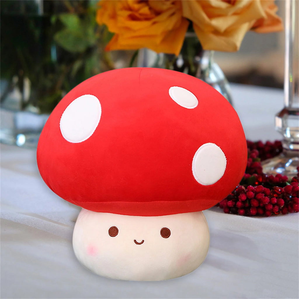 Mushroom Shaped Plush Toy Reversible Soft Stuffed Doll Z854076