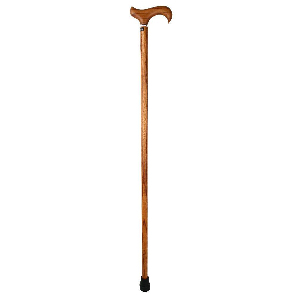 Genuine Rosewood Derby Walking Cane with Silver Collar B339
