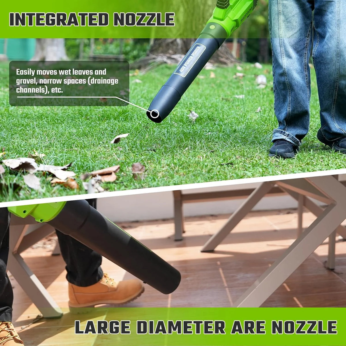 Cordless Leaf Blower 600CFM 165MPH with 2.5Ah Battery I7810