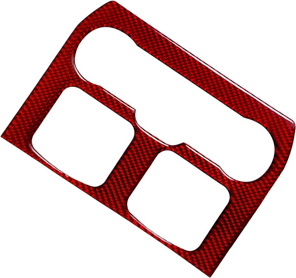 Carbon Fiber Interior Armrest Box Charging Port USB Button Control Panel Cover Stickers Red Pack of 2 J4252
