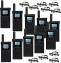 10 Pack Rechargeable Walkie Talkies with Earpiece Q94937