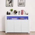 High Gloss Wooden Sideboard Storage Cabinet with LED Light L80679