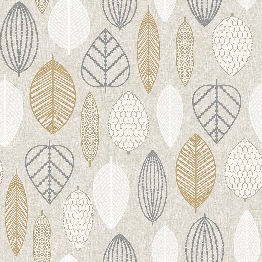 Copper Leaf Wallpaper S926