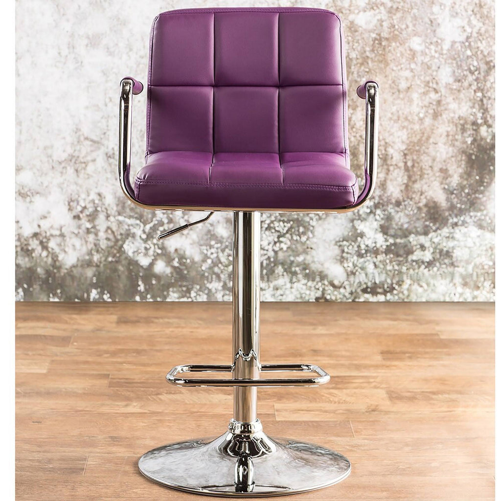 Green Adjustable Swivel Barstool Set of 2 O872981