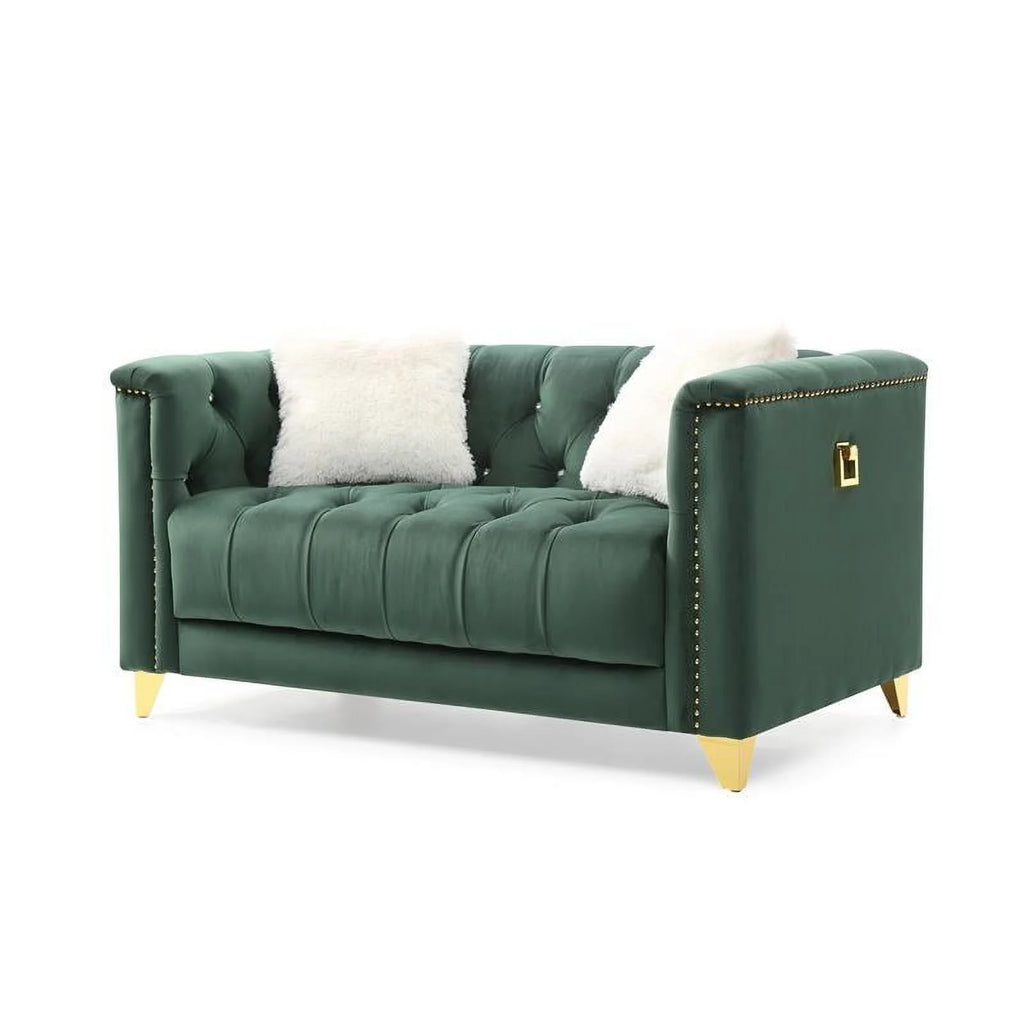 Green Velvet 3Pc Upholstery Living Room Set Z655212