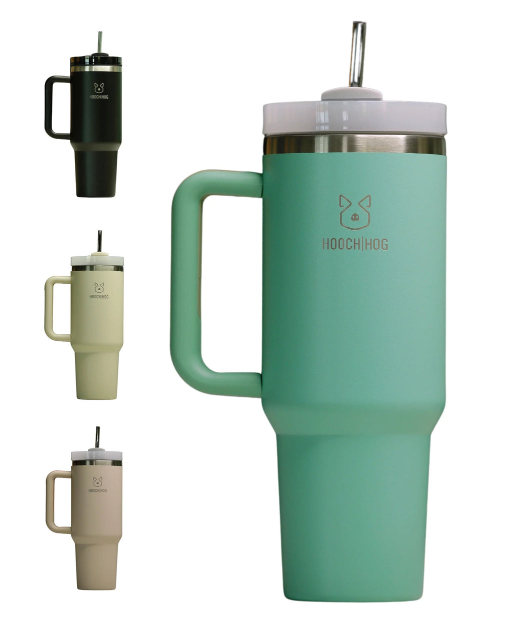 40 oz. Insulated Tumbler With Handle Lid and Straw Turquoise P633449