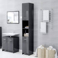 Bathroom Cabinet High Gloss Gray Chipboard R1940