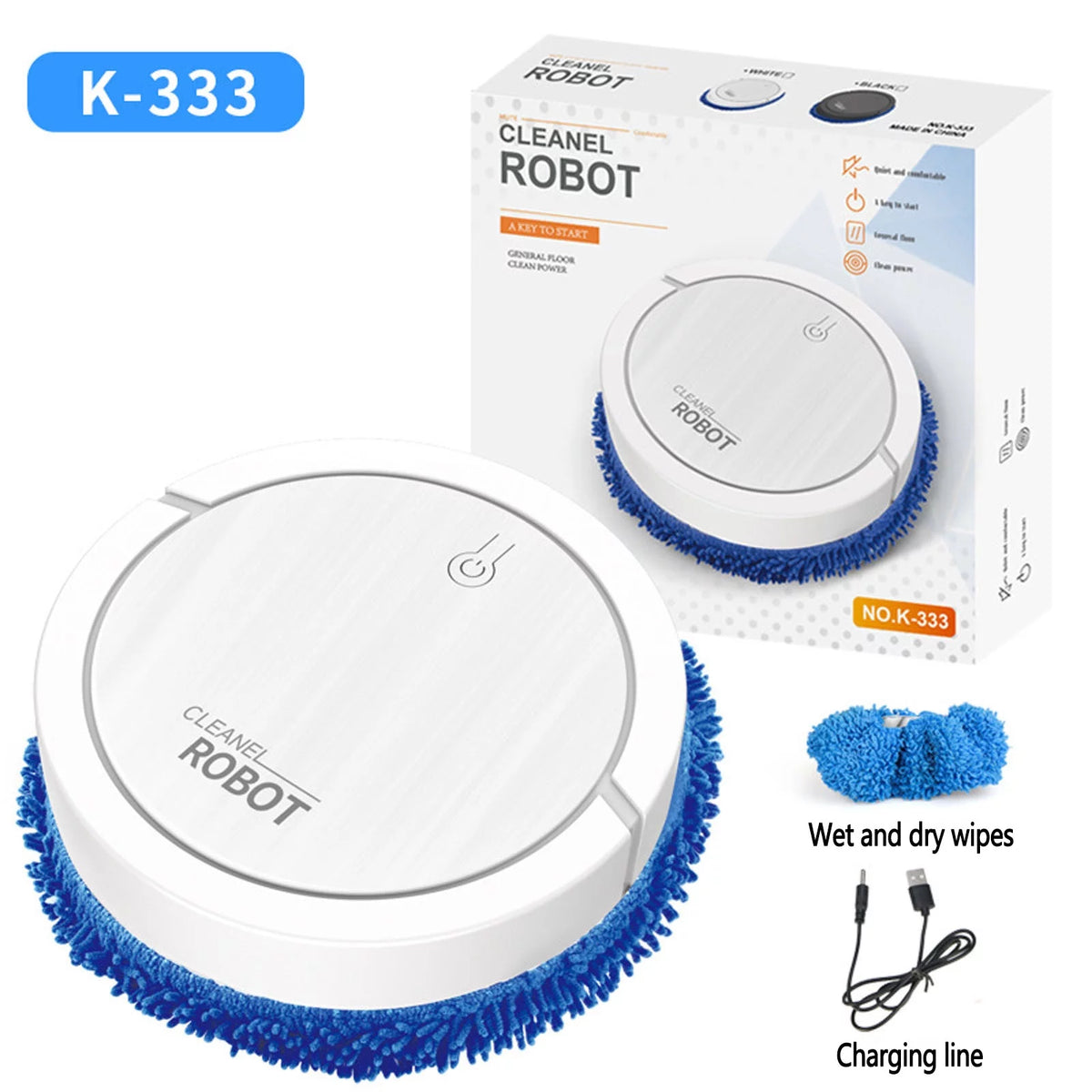 White Intelligent Mopping Robot F8994