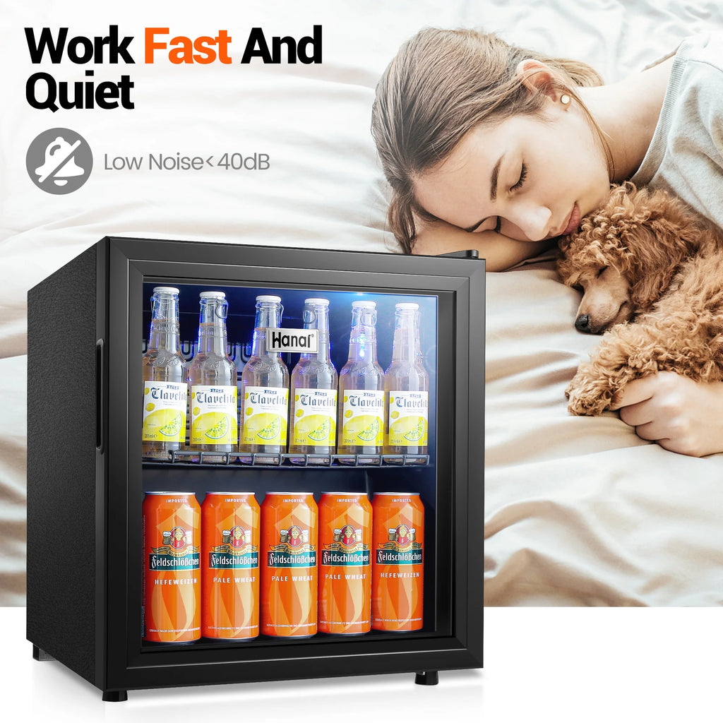 62-Can Beverage Refrigerator & Cooler with Glass Door N794
