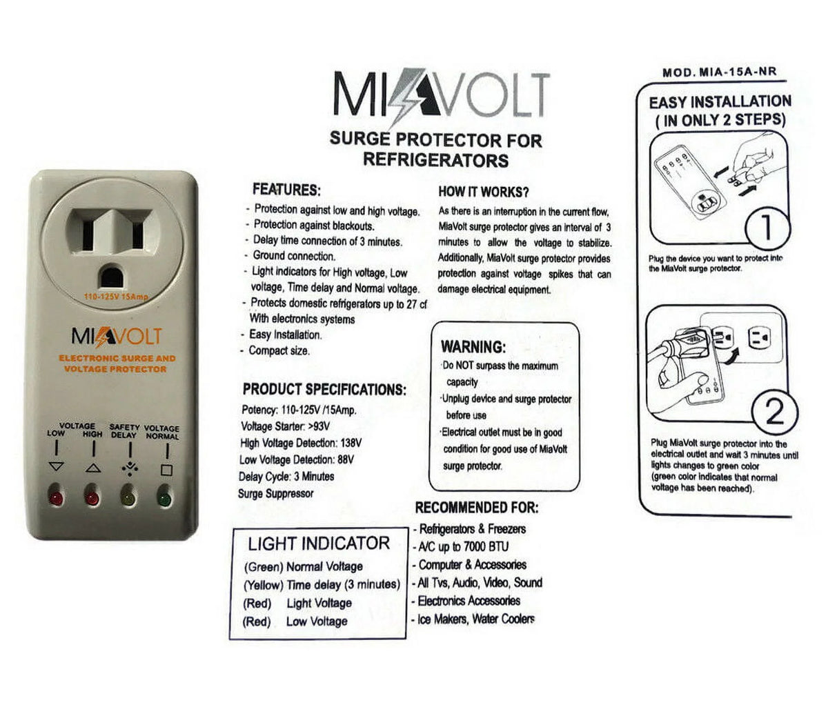 Refrigerator Surge Protector K191