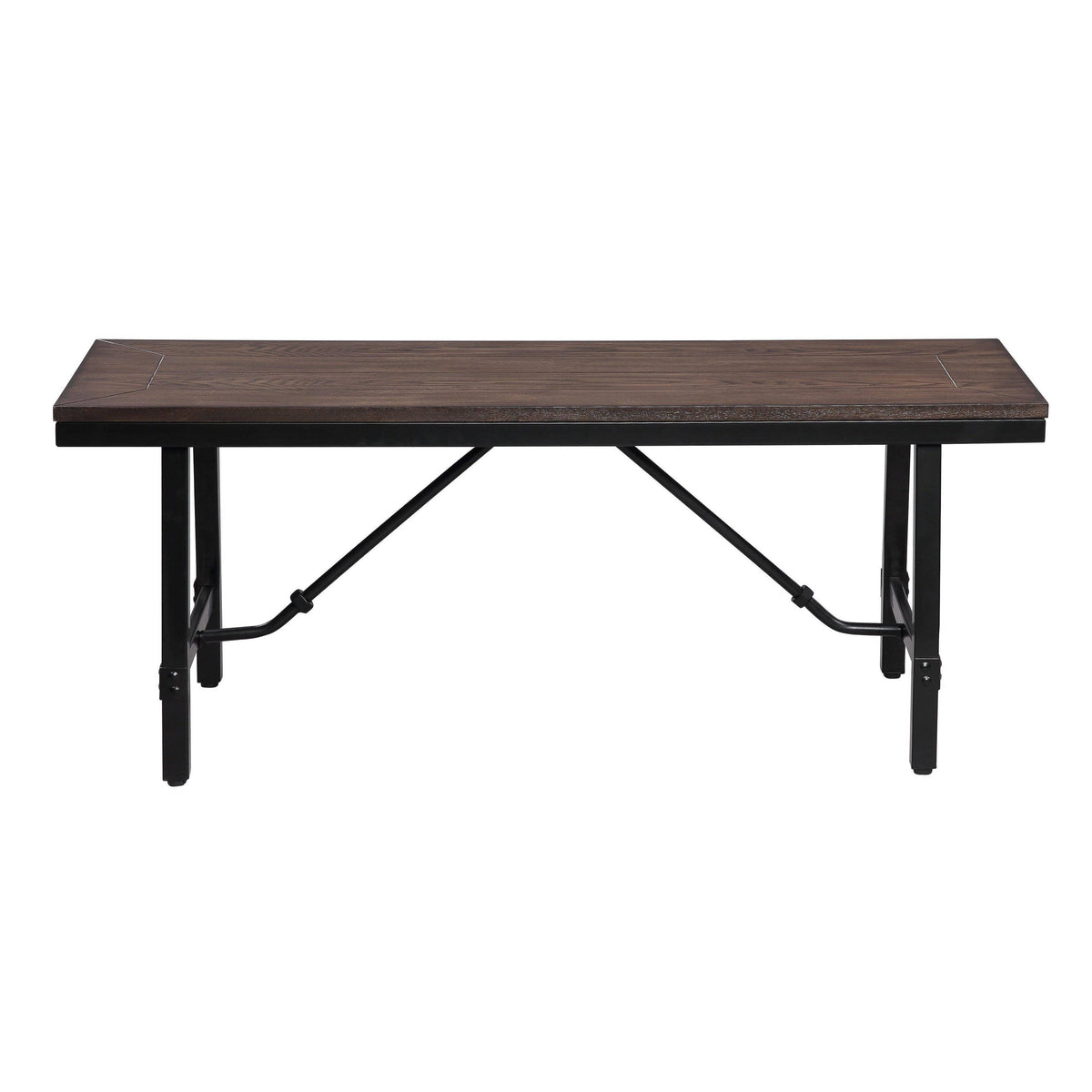 Oak & Black Bench W74741