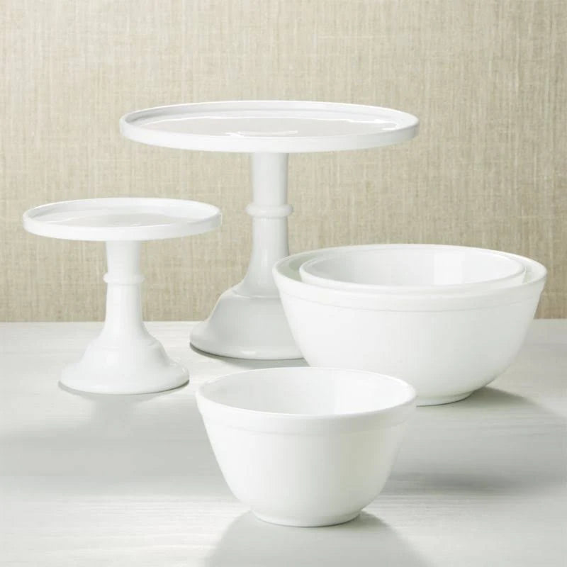 Milk White Glass Cake Stand C2883