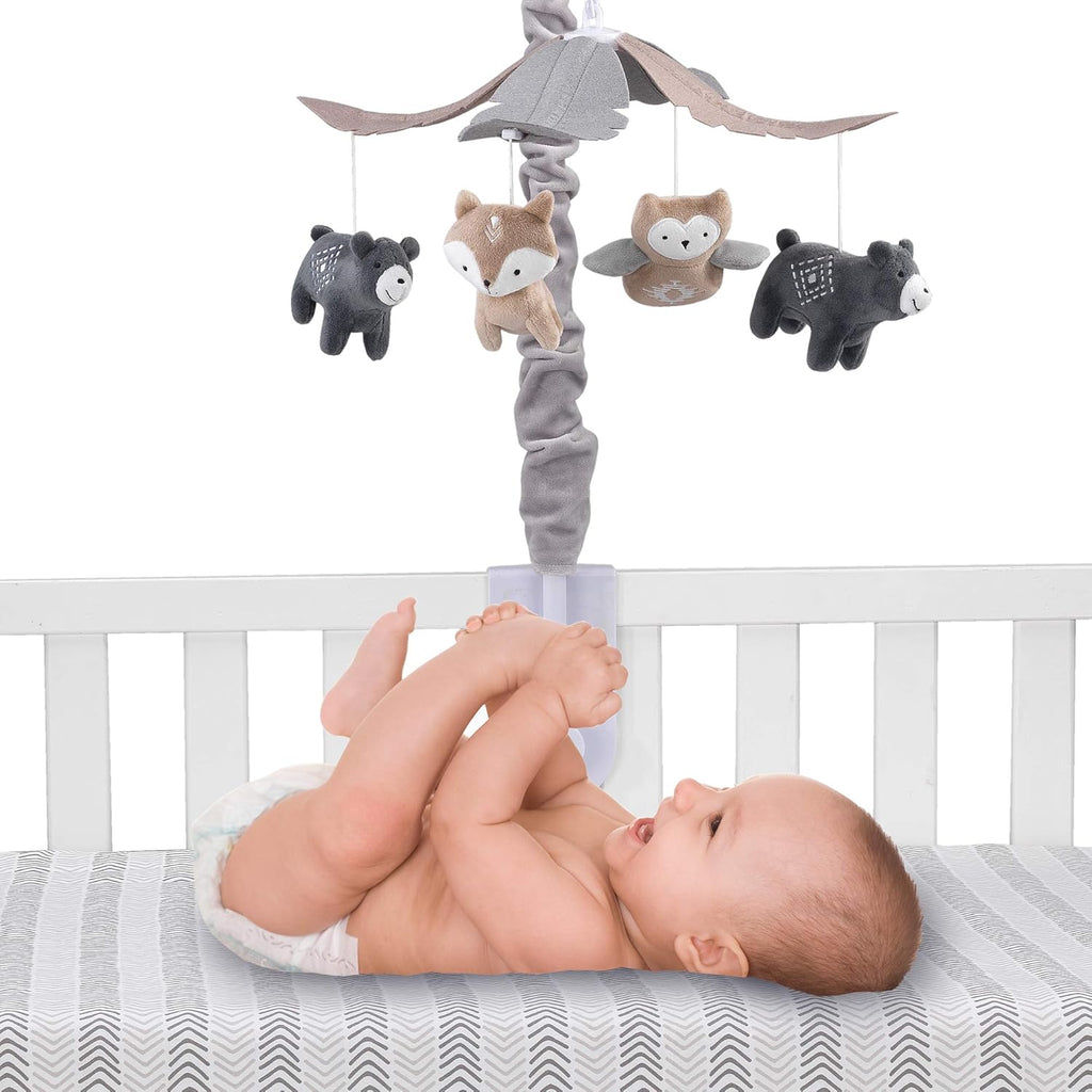 Gray/Tan Musical Baby Crib Mobile S710