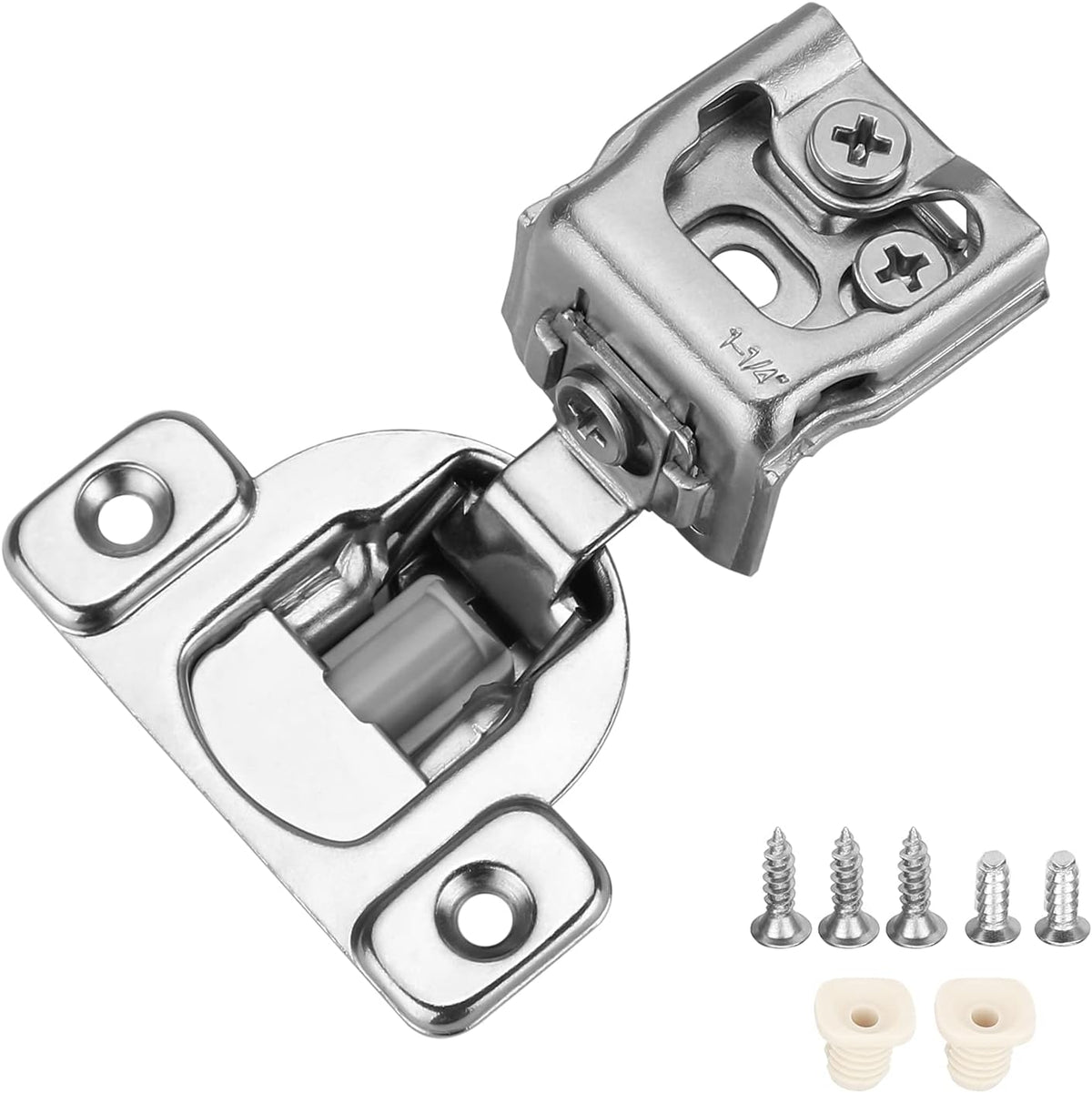 Soft Close Concealed Cabinet Hinges 1-1/4'' Overlay Satin Nickel Pack of 10 N698733