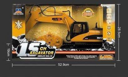 Die-Cast 15 Channel Remote Control Excavator Tractor Toy with Lights J897669