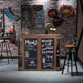Rustic Multi-Storage Bar Table, Walnut W9386