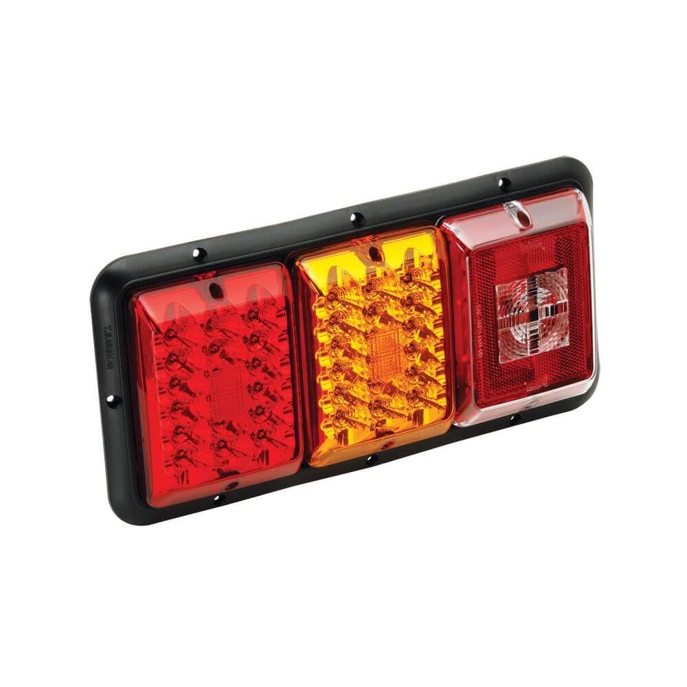 Taillight Horizontal Mount with Red/Amber LED and Black Base P8050