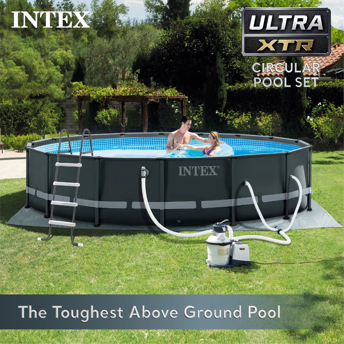 16' x 48 Above Ground Pool Set with Sand Filter Pump Q841