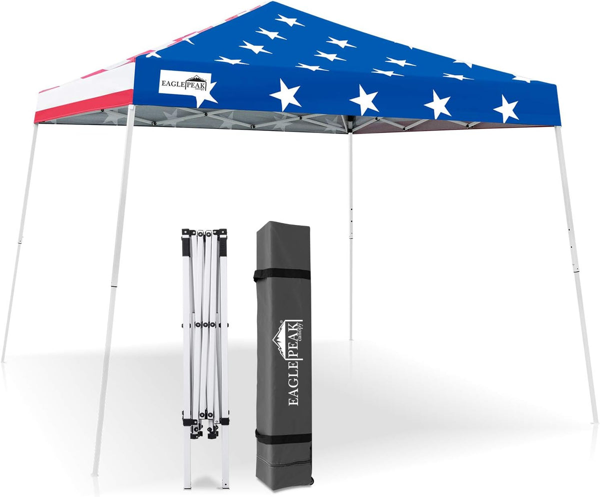 10' x 10' Slant Leg Pop-up Canopy Tent White T83132