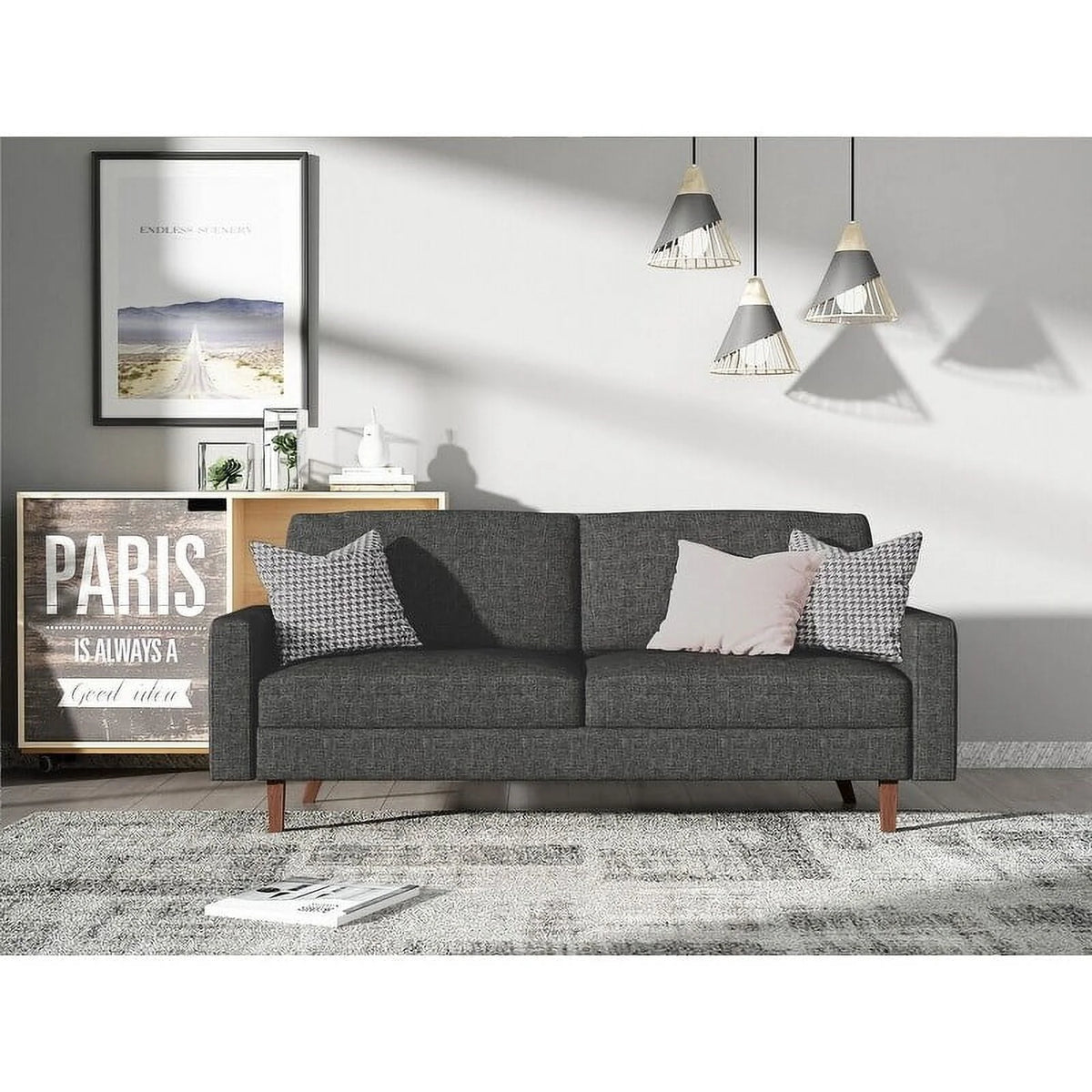Beige Mid-century Modern Sofa H670582