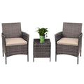 3 Piece Patio Rattan Furniture Set Beige C113