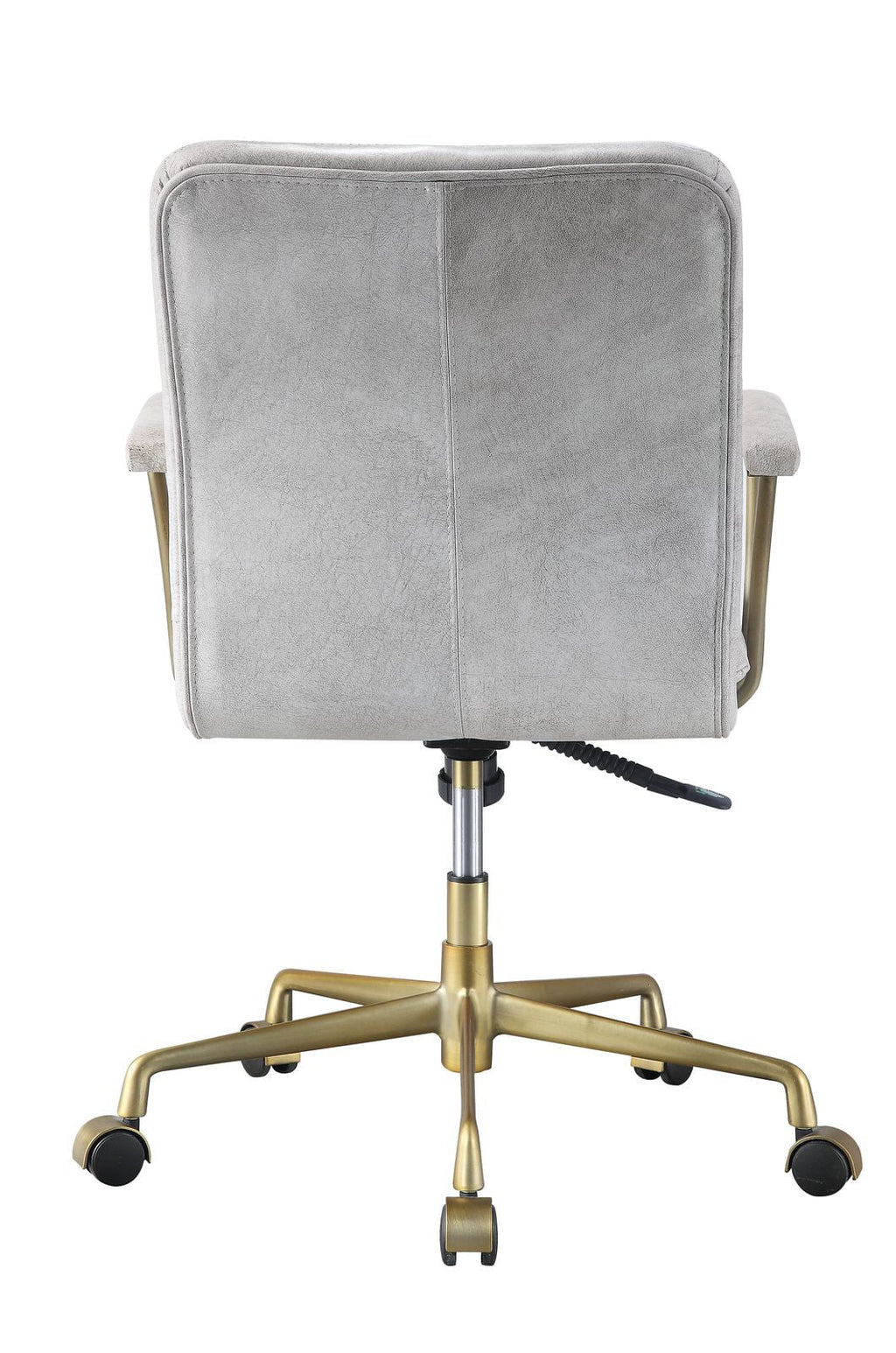 Vintage White Top Grain Leather Office Chair F857826