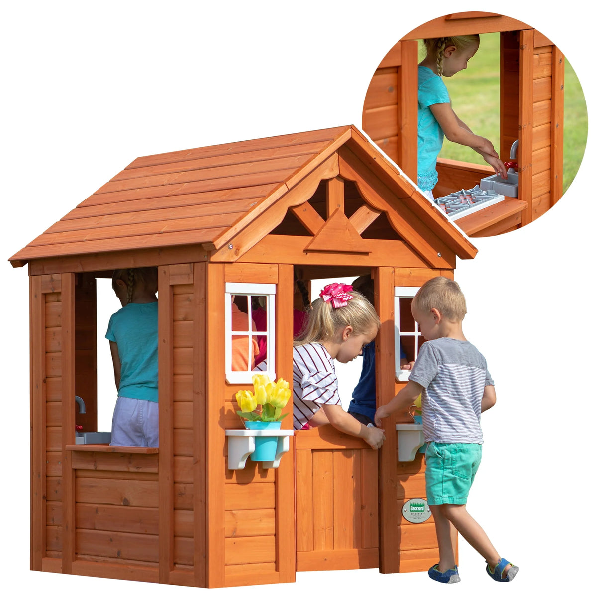 Cedar Wooden Playhouse U43151