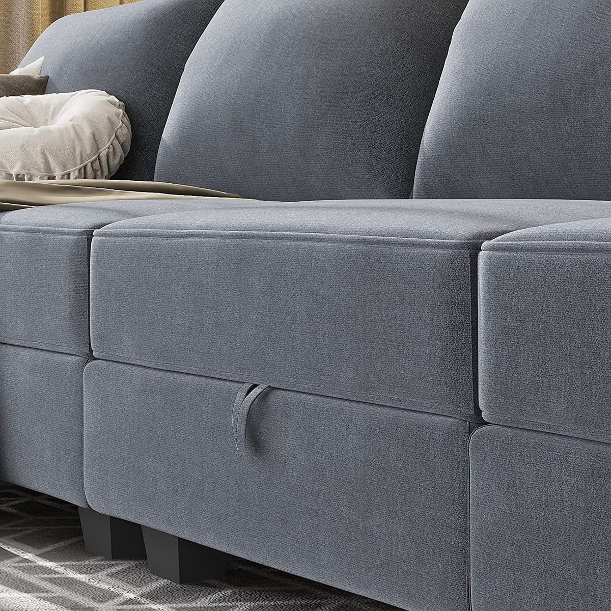 Bluish Grey Sectional Sofa T30586