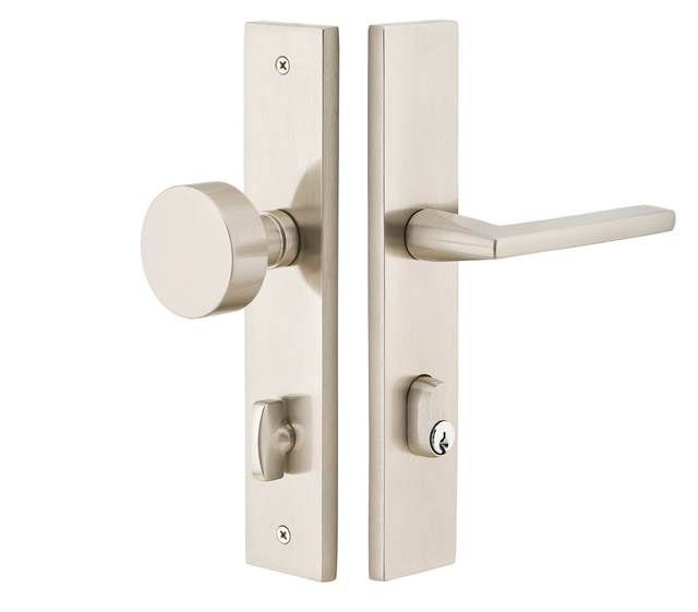 Flat Black Rectangular Keyed Entry Set with Octagon Knob R5948