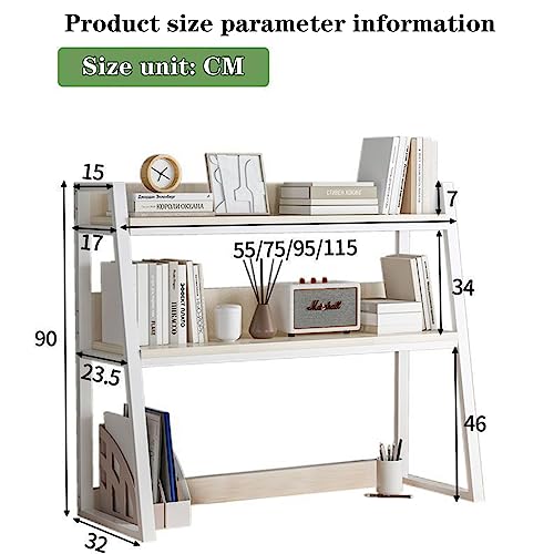 3-Tier Metal Wood Desk Bookshelf Y58301