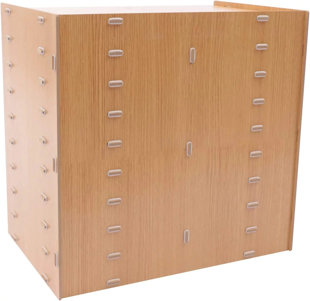 9-Tier Golden Oak Letter Tray Paper Organizer Rack S824