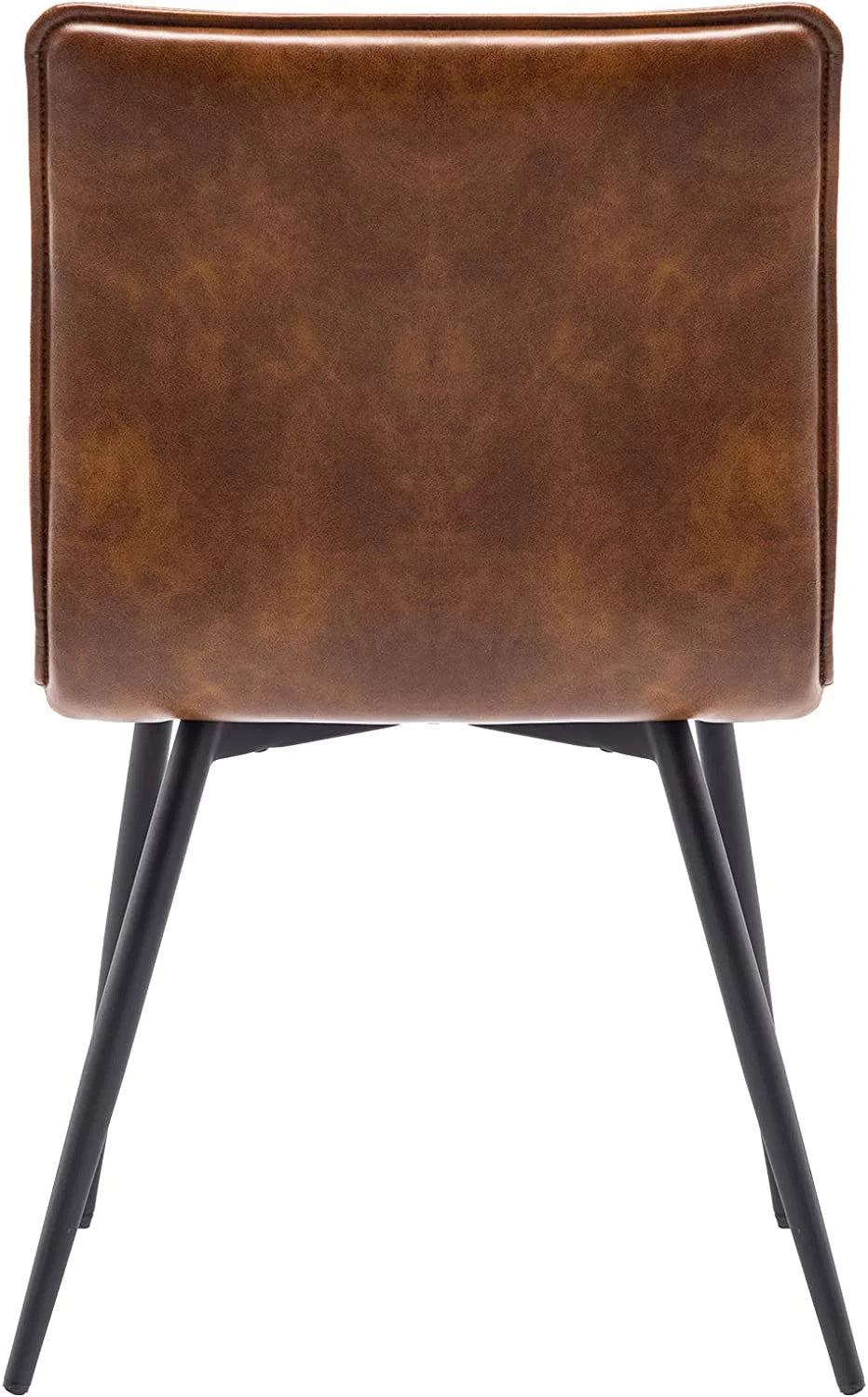 Faux Leather Dining Chairs Set of 4 with Black Metal Legs I9733