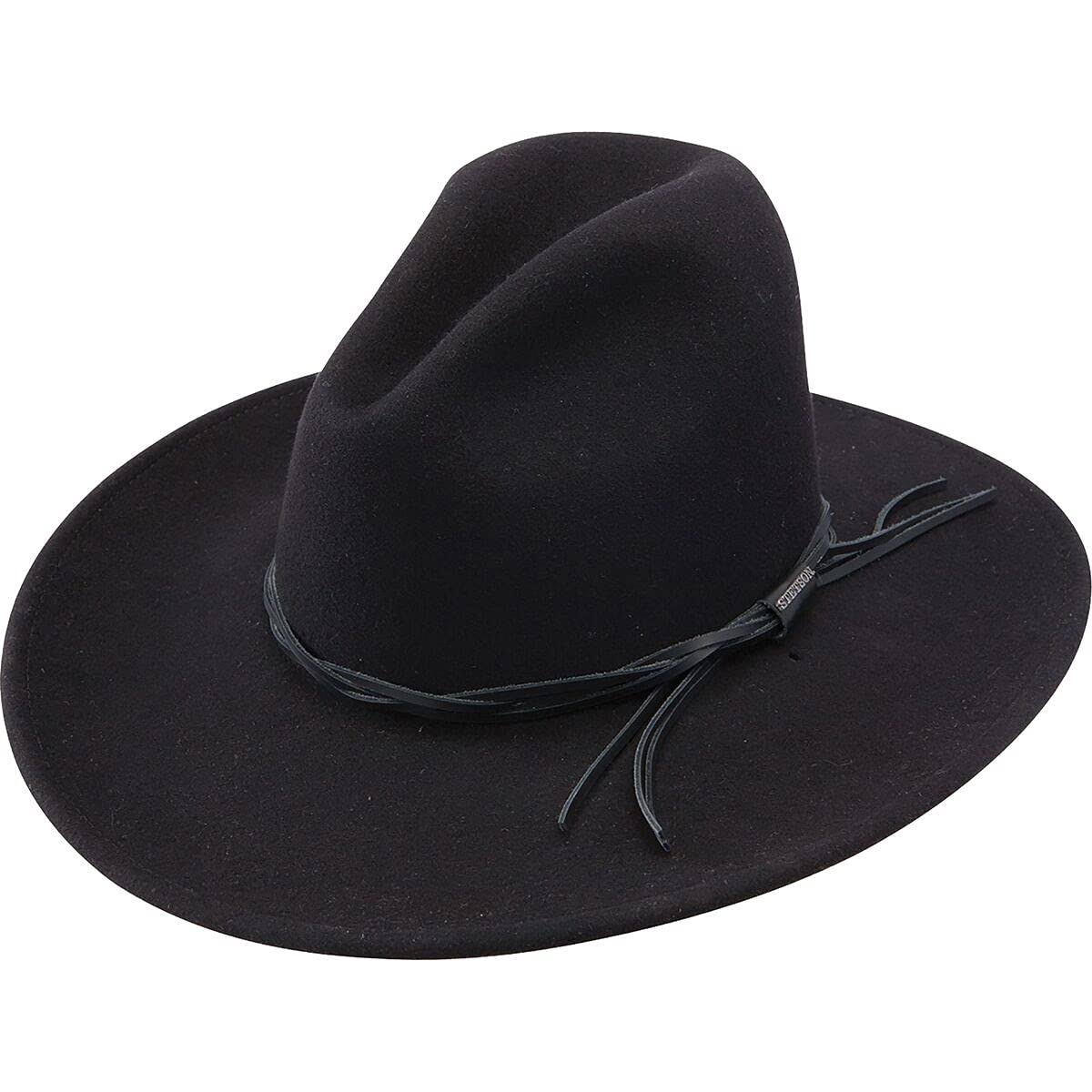 Black Crushable Wool Hat L2164