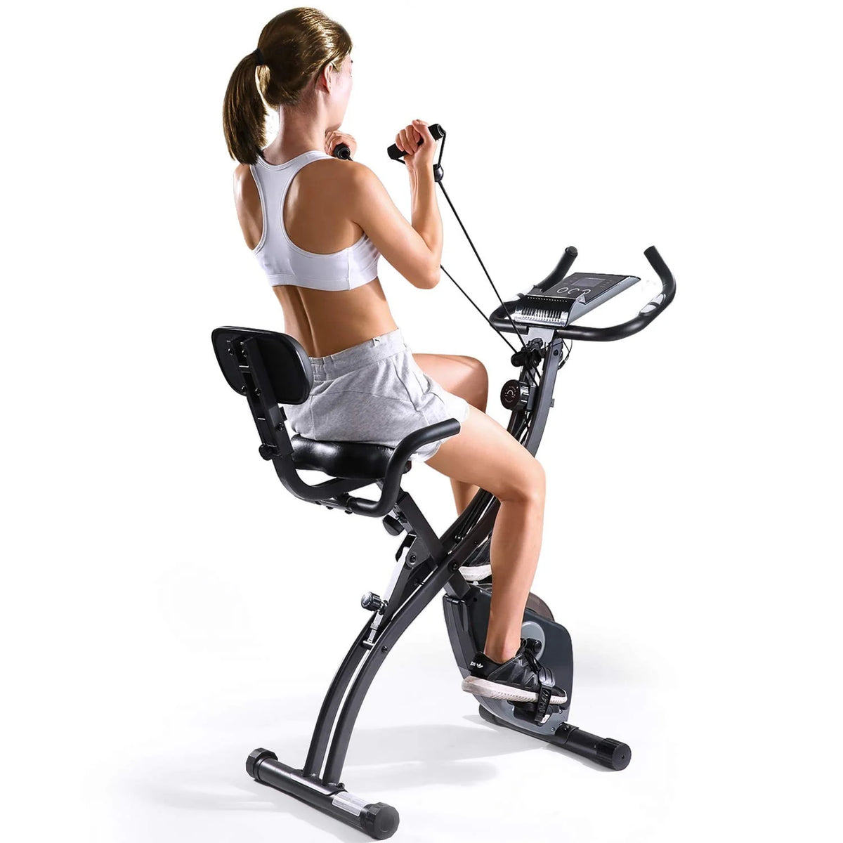 Folding Magnetic Stationary Exercise Bike Z6155