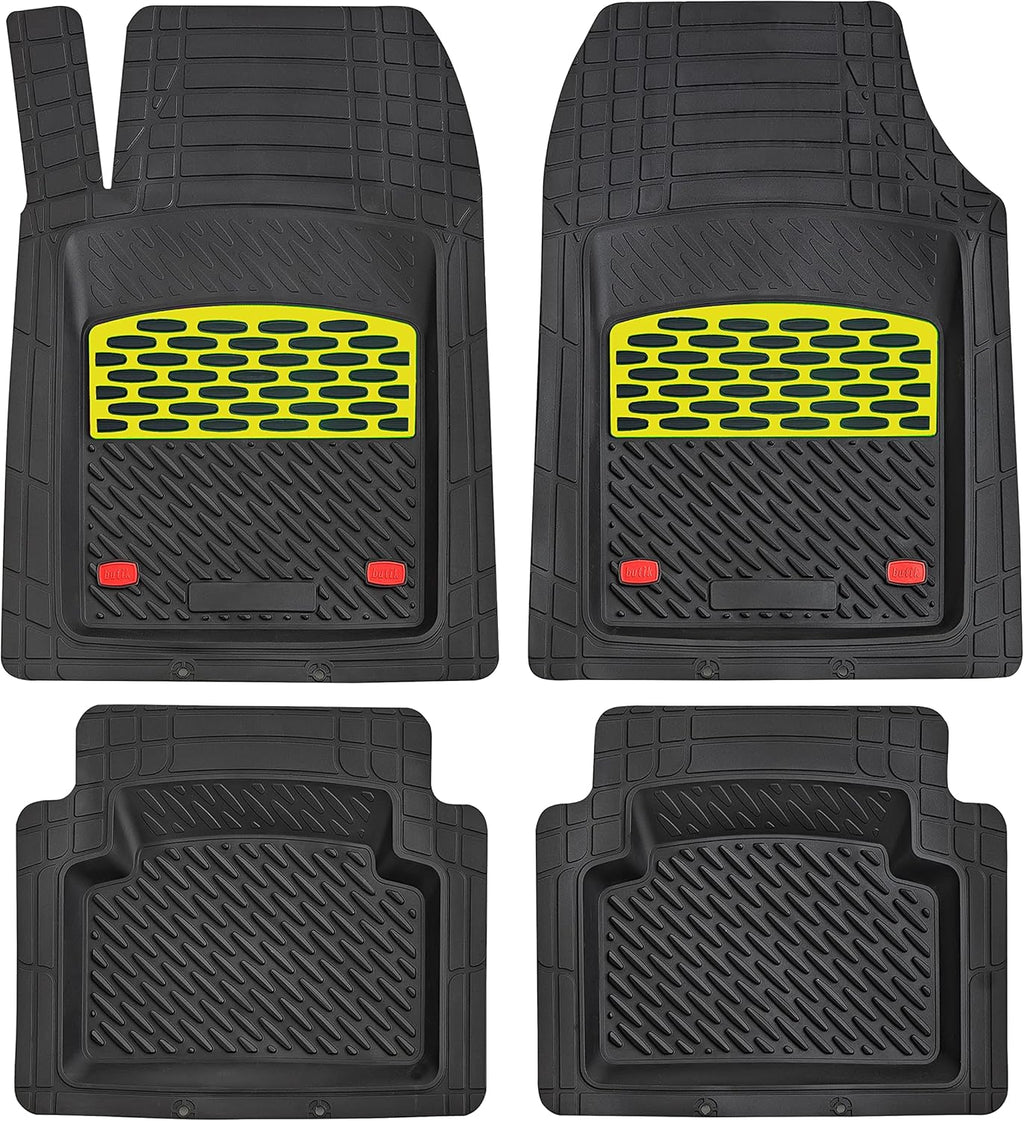 Red 5-Piece Heavy-Duty Automotive Floor Mat O138955