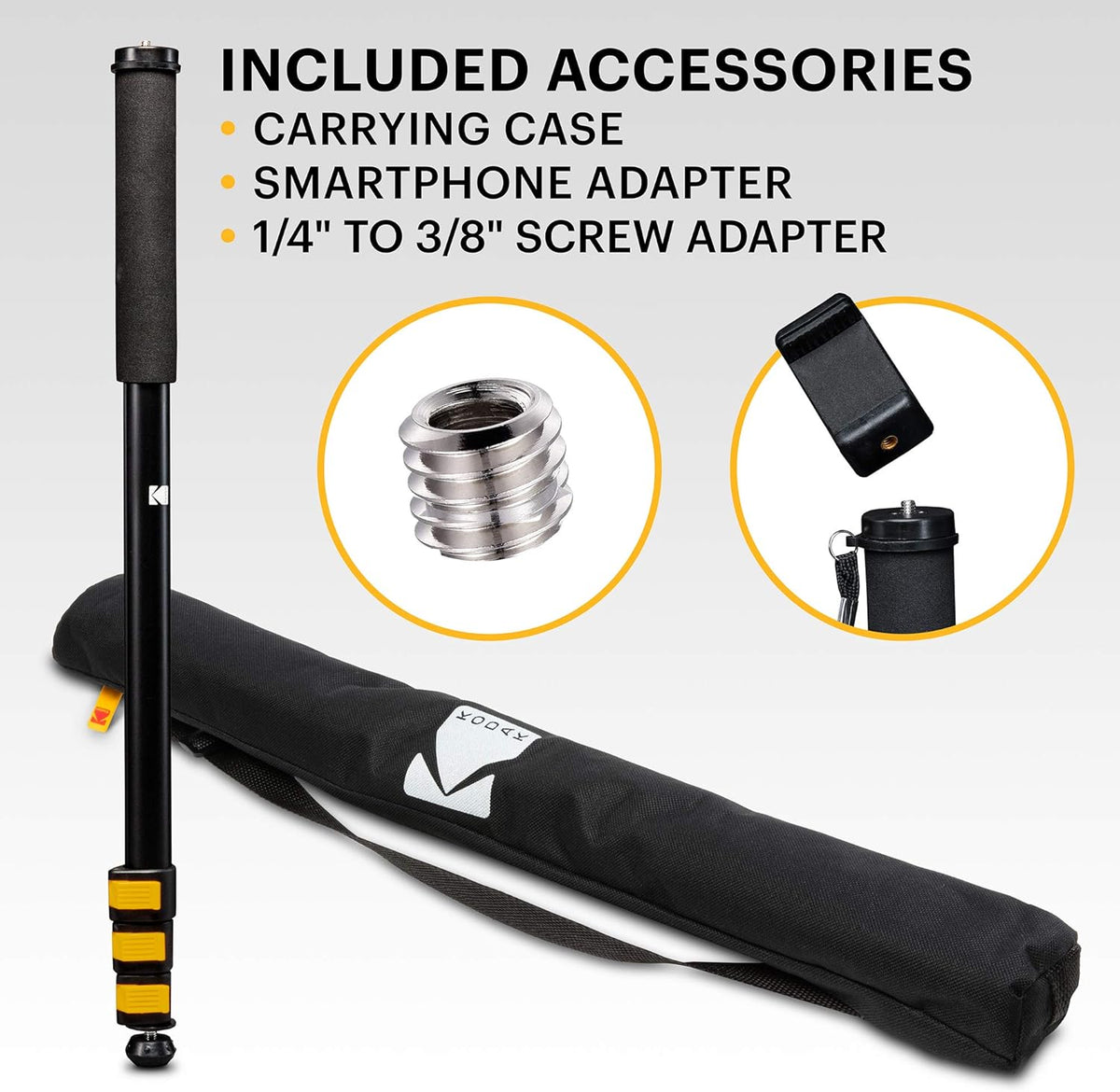 72” Lightweight Aluminum Monopod with Smartphone Adapter D80279
