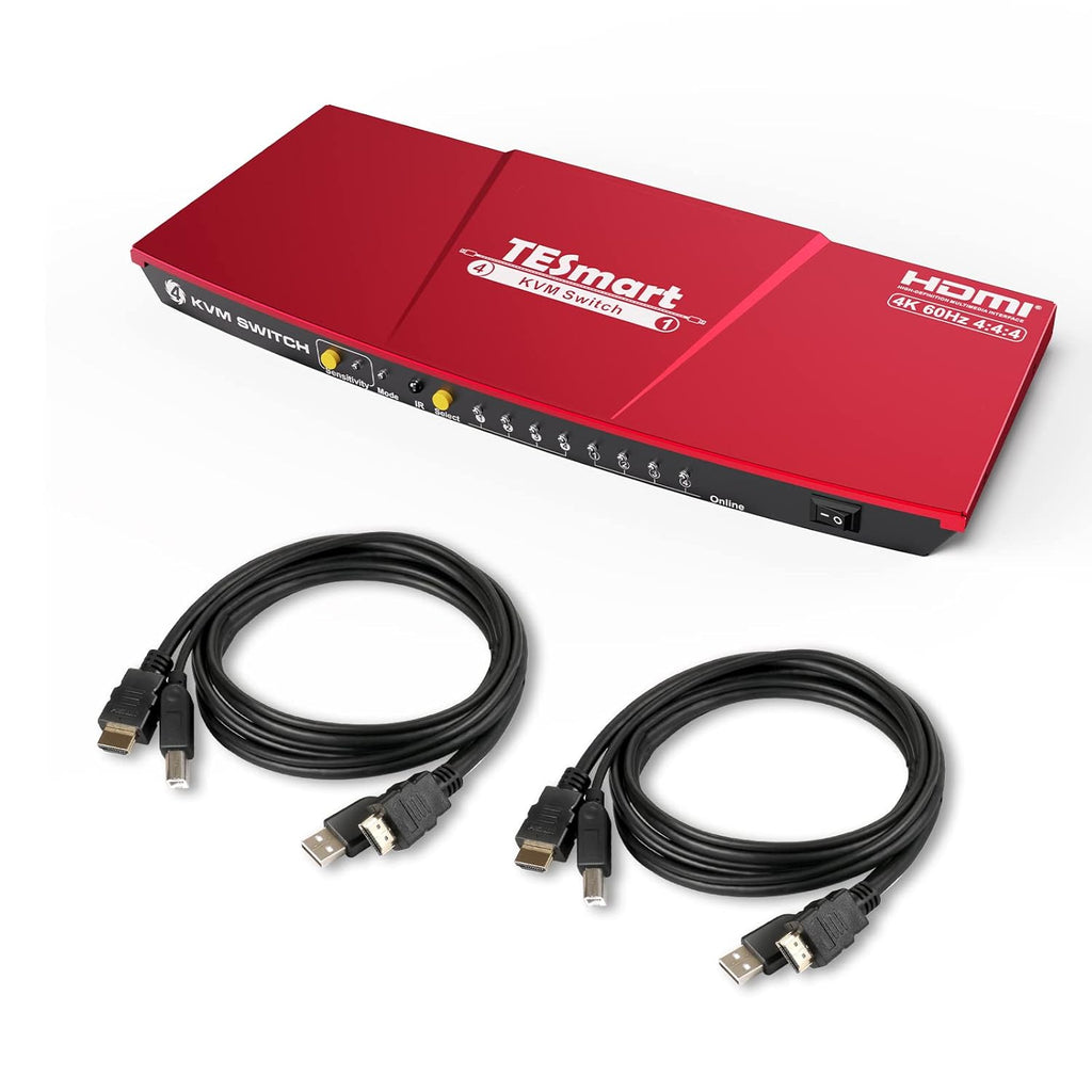 HDMI KVM Switch 4 Port 4K@60Hz Black V892