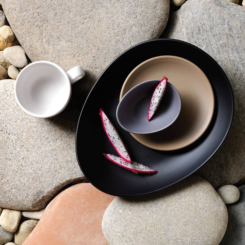 Porcelain Coupe Plate - 12/Case K379