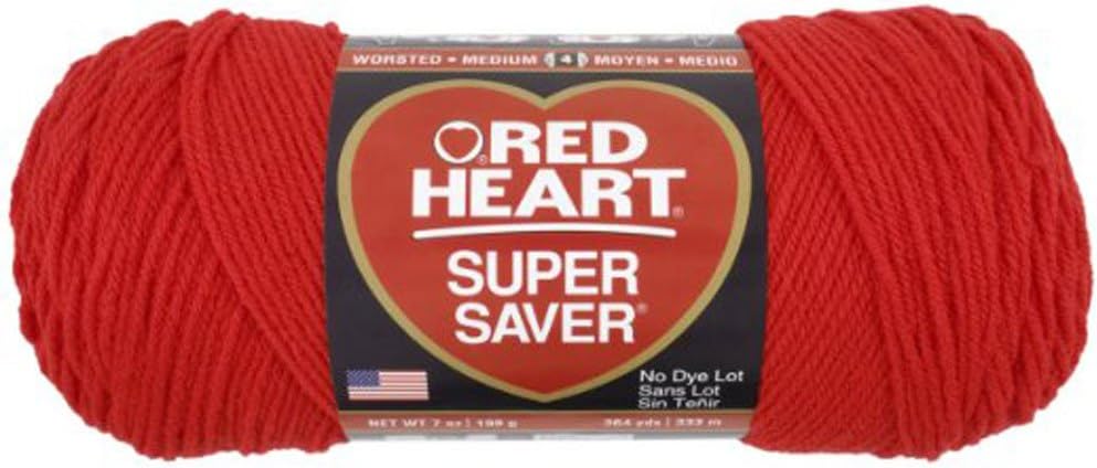 Red Heart Yarn Super Saver Hot Red 7 oz R88228