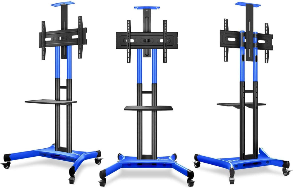 Mobile TV Stand Rolling TV Cart for 40” – 70” Flat Curved Screen TV with Wheels Shelves O47339