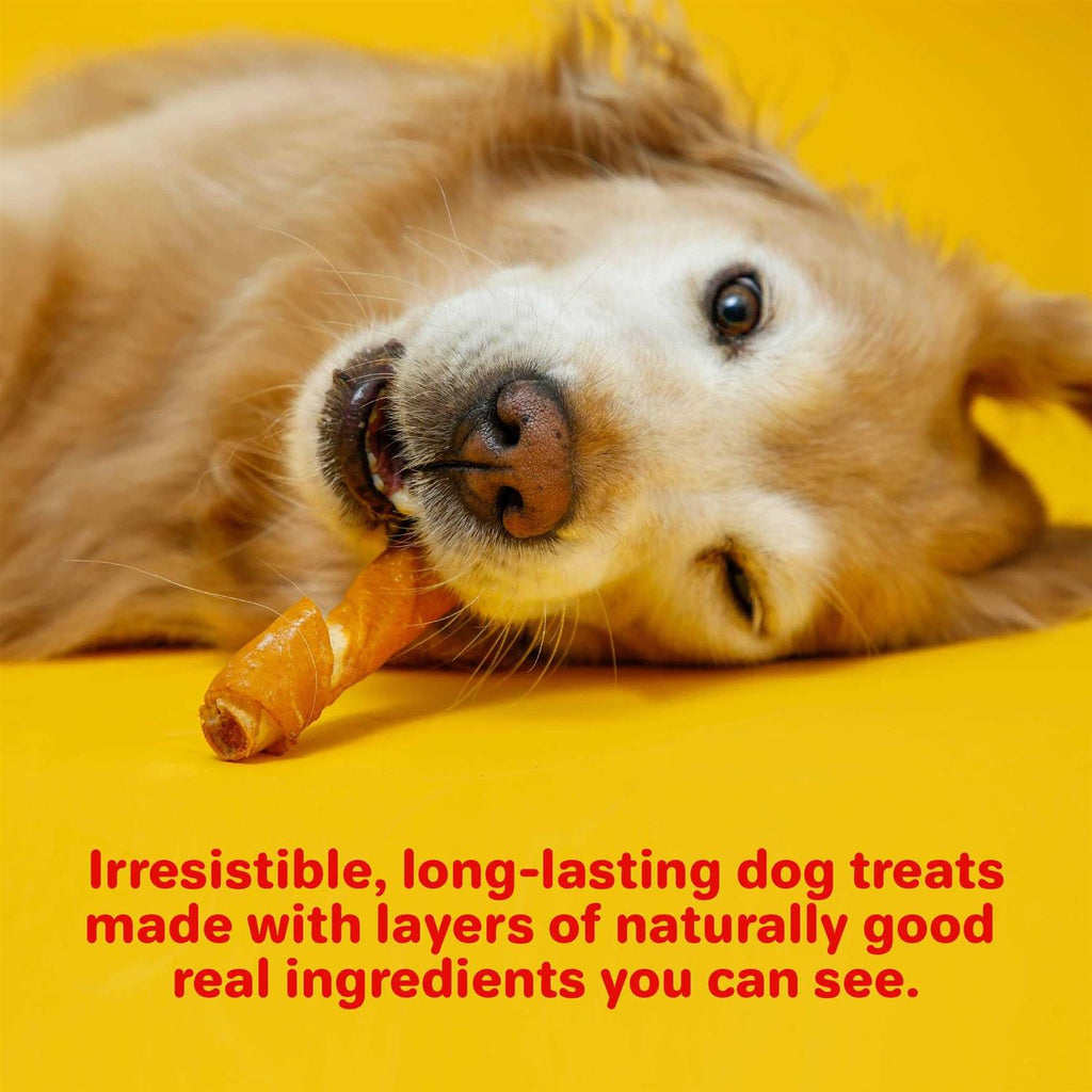 Bacon Wrap Twists Pig Skin Dog Treats L51532