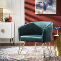Dark Green Velvet Accent Chair X8996