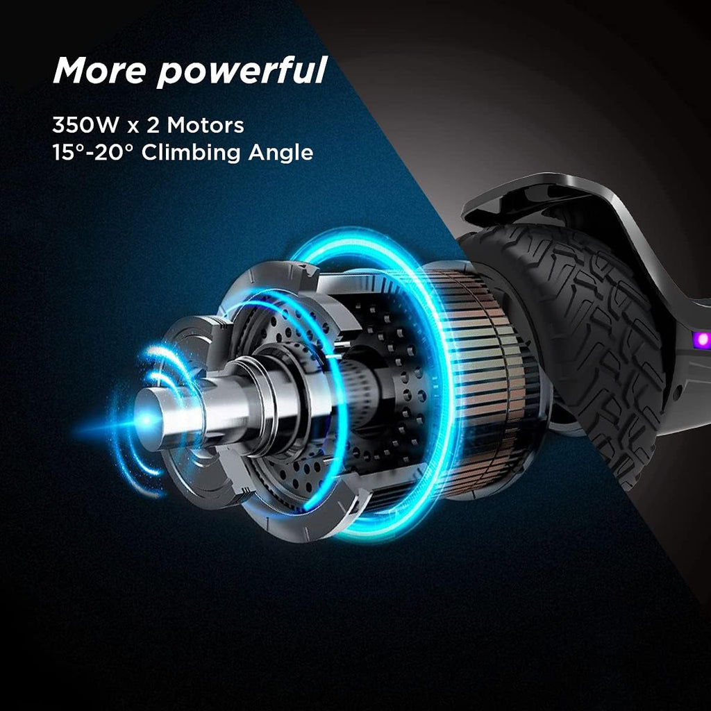 All Terrain 8.5In Self Balancing Hoverboard with Bluetooth Speakers and LED Lights V15530